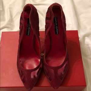 Charles Jourdan red heels size 8